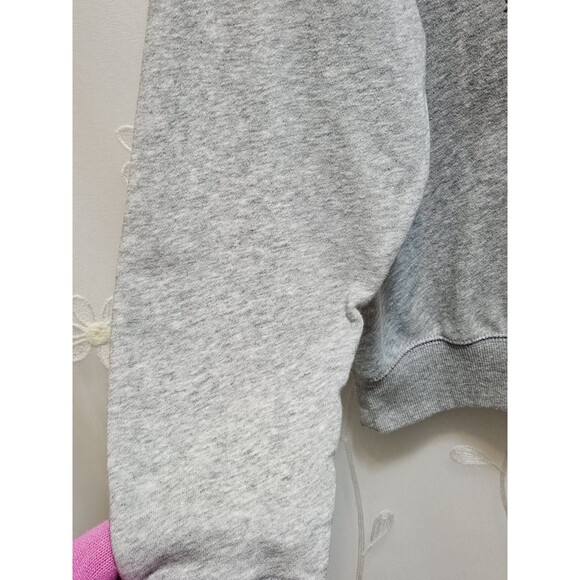 Old Navy Womens Medium Gray Sweater Cropped Palm Trees Coastal Paradise Tropical - Picture 3 of 16